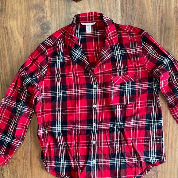 Victoria Secret - Plaid Pajama Set- Size S - Red Black - Picture 3 of 5
